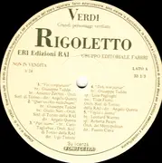 LP - Giuseppe Verdi - Grandi Personaggi Verdiani - Rigoletto