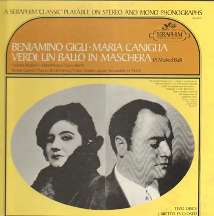 Verdi - Un Ballo In Maschera (Gigli, Caniglia,..)