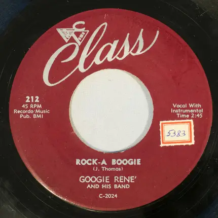 Googie Rene And His Band - Beautiful Weekend / Rock-A Boogie