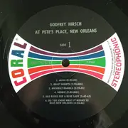 LP - Godfrey Hirsch - Godfrey Hirsch At Pete's Place, New Orleans