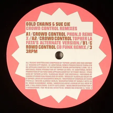 Gold Chains & Sue Cie - Crowd Control (Remixes)