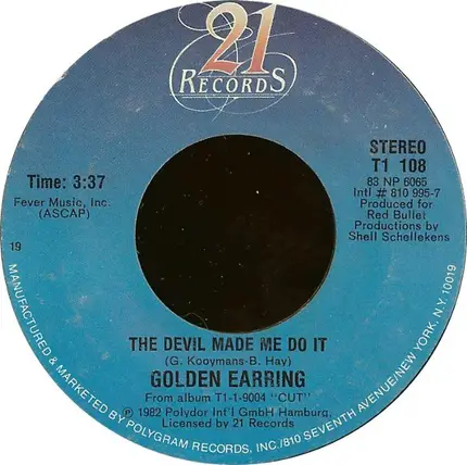 Golden Earring - The Devil Made Me Do It