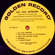 LP - Golden Orchestra And Chorus , Richard Kiley - Tall Tom Jefferson