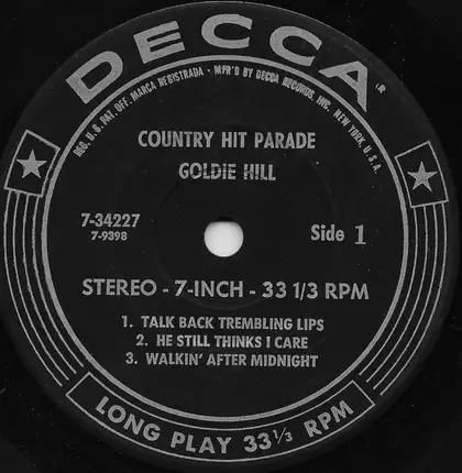 Goldie Hill - Country Hit Parade