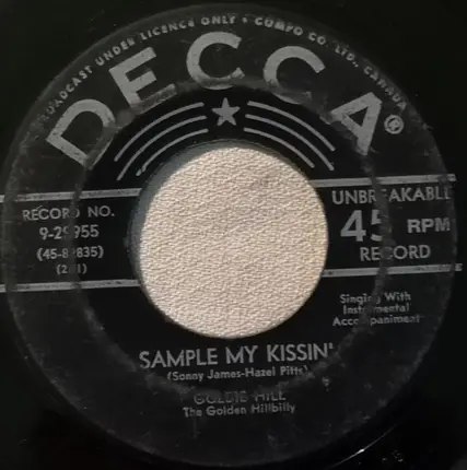 Goldie Hill - I'm Beginning To Feel Mistreated / Sample My Kissin