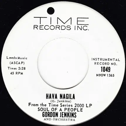 Gordon Jenkins And His Orchestra - Love Theme From Lolita / Hava Nagila