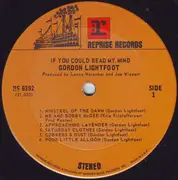 LP - Gordon Lightfoot - If You Could Read My Mind