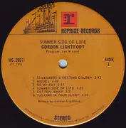 LP - Gordon Lightfoot - Summer Side Of Life - Santa Maria Pressing