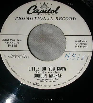 Gordon MacRae - Fly Little Bluebird