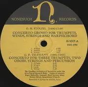 LP - Gottfried Heinrich Stölzel / Georg Philipp Telemann - Concerto Grosso For Trumpets, Winds, Strings And Harpsichord / Concerto For Three Trumpets, Two Oboes, Strings And Percussion And The Suite In A Minor - Mono