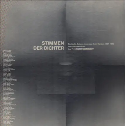 Heinrich Böll, Hermann Hesse, Erich Kästner... - Stimmen der Dichter - Deutsche Autoren lesen aus ihren Werken: 1907-1977