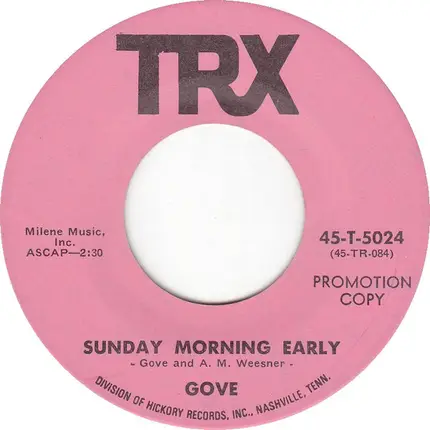 Gove - Death Letter Blues / Sunday Morning Early