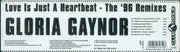 12'' - Gloria Gaynor - Love Is Just A Heartbreak - The '96 Remixes