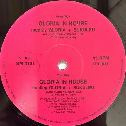 Gloria In House - Medley Gloria + Sukuleu