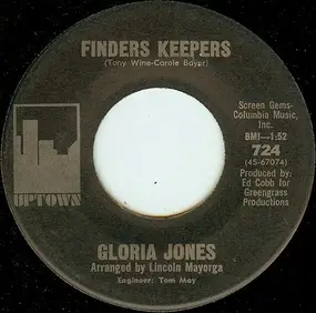 Gloria Jones - Finders Keepers / Run One Flight Of Stairs