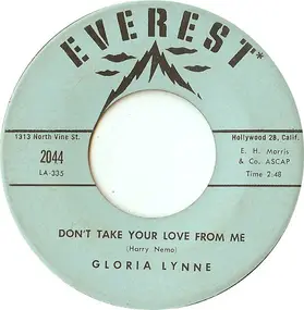 Gloria Lynne - Don't Take Your Love From Me / You Don't Know What Love Is