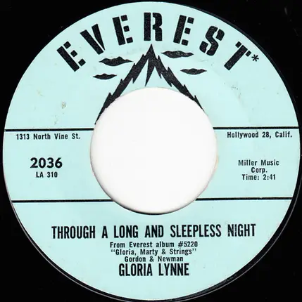 Gloria Lynne - I Wish You Love / Through A Long And Sleepless Night