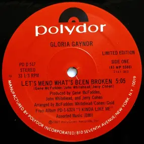 Gloria Gaynor - Let's Mend What's Been Broken