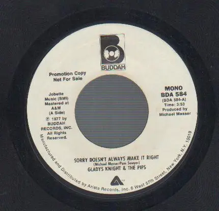 Glayds Knight & The Pips - Sorry Doens't Always Make It Right