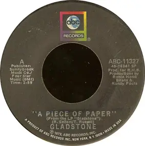 Gladstone - A Piece Of Paper