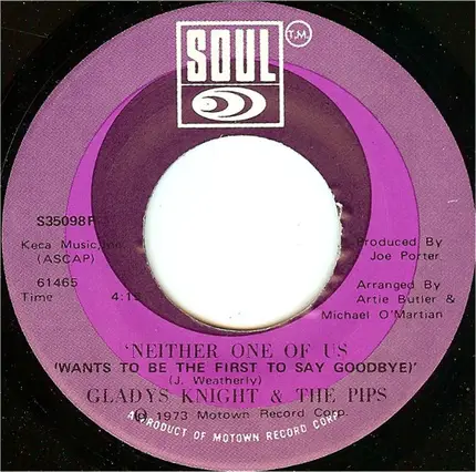 Gladys Knight And The Pips - Neither One of Us