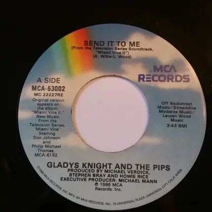 Gladys Knight And The Pips - Send It To Me