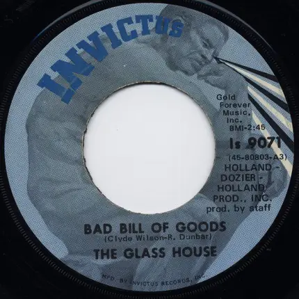 Glass House - Crumbs Off The Table / Bad Bill Of Goods