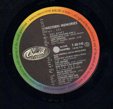 Glen Campbell / Jean Shepard / Walter Hensley a. o. - Western Memories Vol. 3