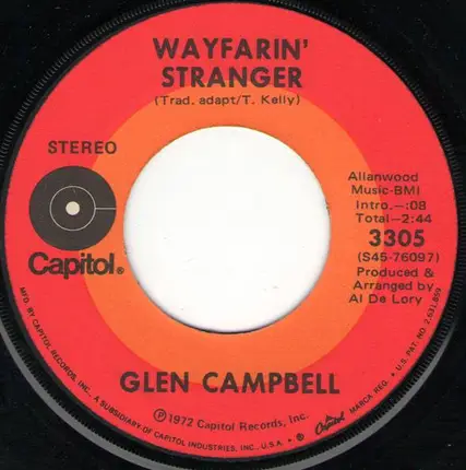 Glen Campbell - Manhattan Kansas / Wayfarin' Stranger