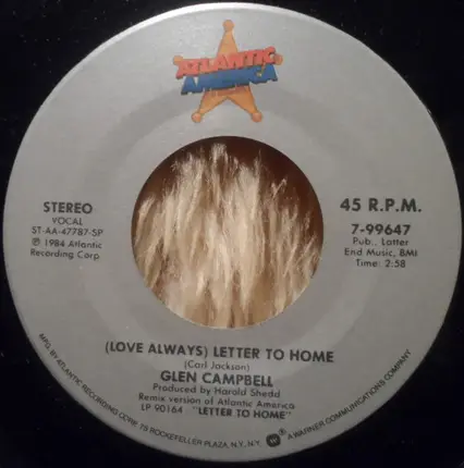 Glen Campbell - An American Trilogy  / (Love Always) Letter To Home