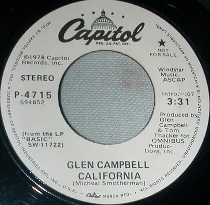 Glen Campbell - California