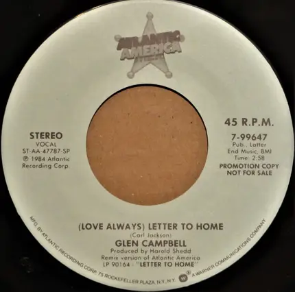 Glen Campbell - (Love Always) Letter To Home