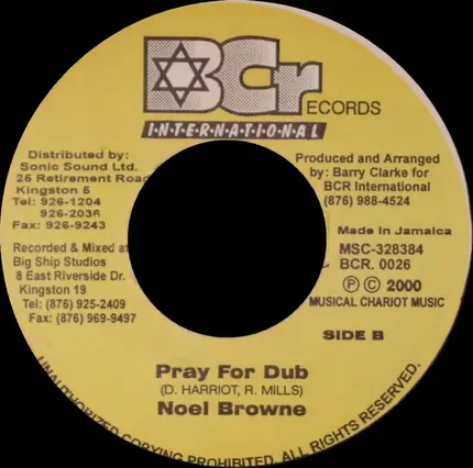 Glen Washington / Noel Browne - I Pray For You / Pray For Dub