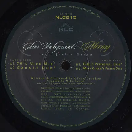 Glenn Underground Featuring Jackie Green - Moving