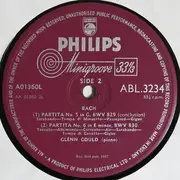 LP - Bach / Gould - Partita Nr. 5 & Nr. 6 - Mono