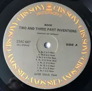 LP - Glenn Gould / Johann Sebastian Bach - The Two And Three Part Inventions (Inventions & Sinfonias) - Insert included.