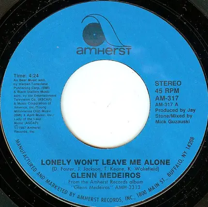 Glenn Medeiros - Lonely Won't Leave Me Alone