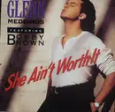 12inch Vinyl Single - Glenn Medeiros Featuring Bobby Brown - She Ain't Worth It