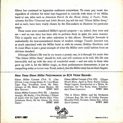 Glenn Miller And His Orchestra - Plays Selections From The Glenn Miller Story