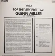 LP - Glenn Miller And His Orchestra - For The Very First Time Vol. 1