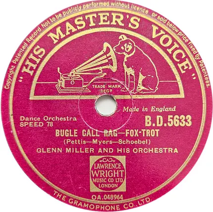 Glenn Miller And His Orchestra - Slow Freight / Bugle Call Rag
