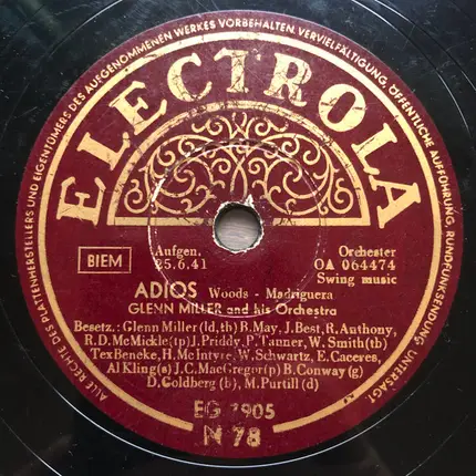 Glenn Miller And His Orchestra - Perfidia / Adios