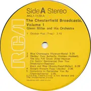 LP - Glenn Miller And His Orchestra - The Chesterfield Broadcasts, Volume 1