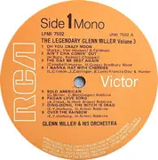 LP - Glenn Miller And His Orchestra - The Legendary Glenn Miller Vol. 3