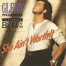 7'' - Glenn Medeiros Featuring Bobby Brown - She Ain't Worth It