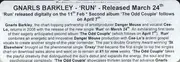 CD Single - Gnarls Barkley - Run