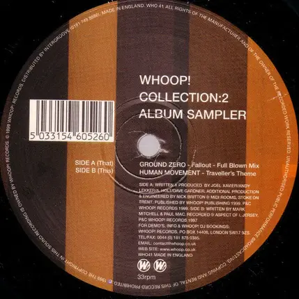 Ground Zero / Human Movement - Whoop Collection:2 Album Sampler