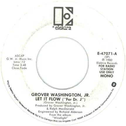 Grover Washington, Jr. - Let It Flow (For 'Dr. J')