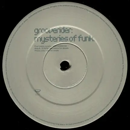 Grooverider - Mysteries Of Funk: Four Track Sampler