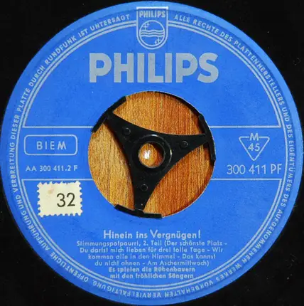 Großes Blasorchester 'Die Rübenbauern mit den fröhlichen Sängern' - Hinein Ins Vergnügen